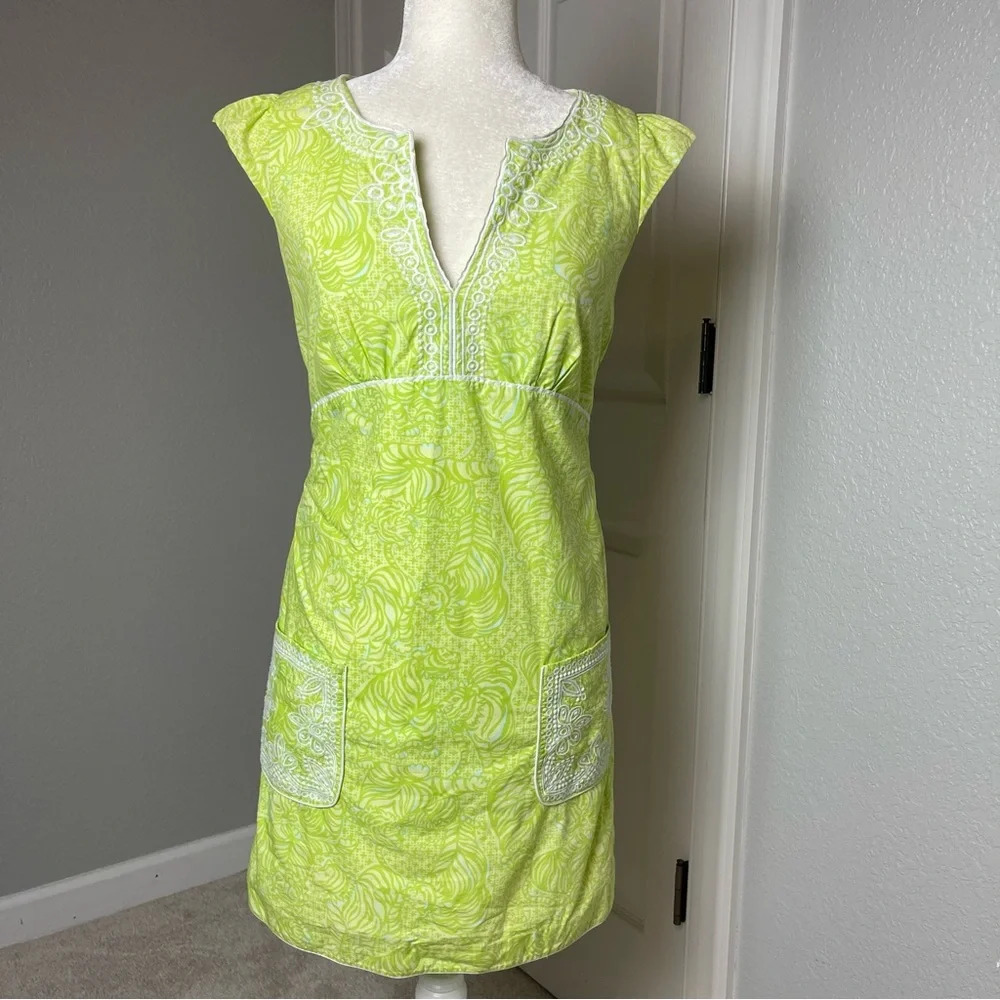 Lilly Pulitzer Jubilee Tori Dress Printed Poplin Caged Tiger Sz 4